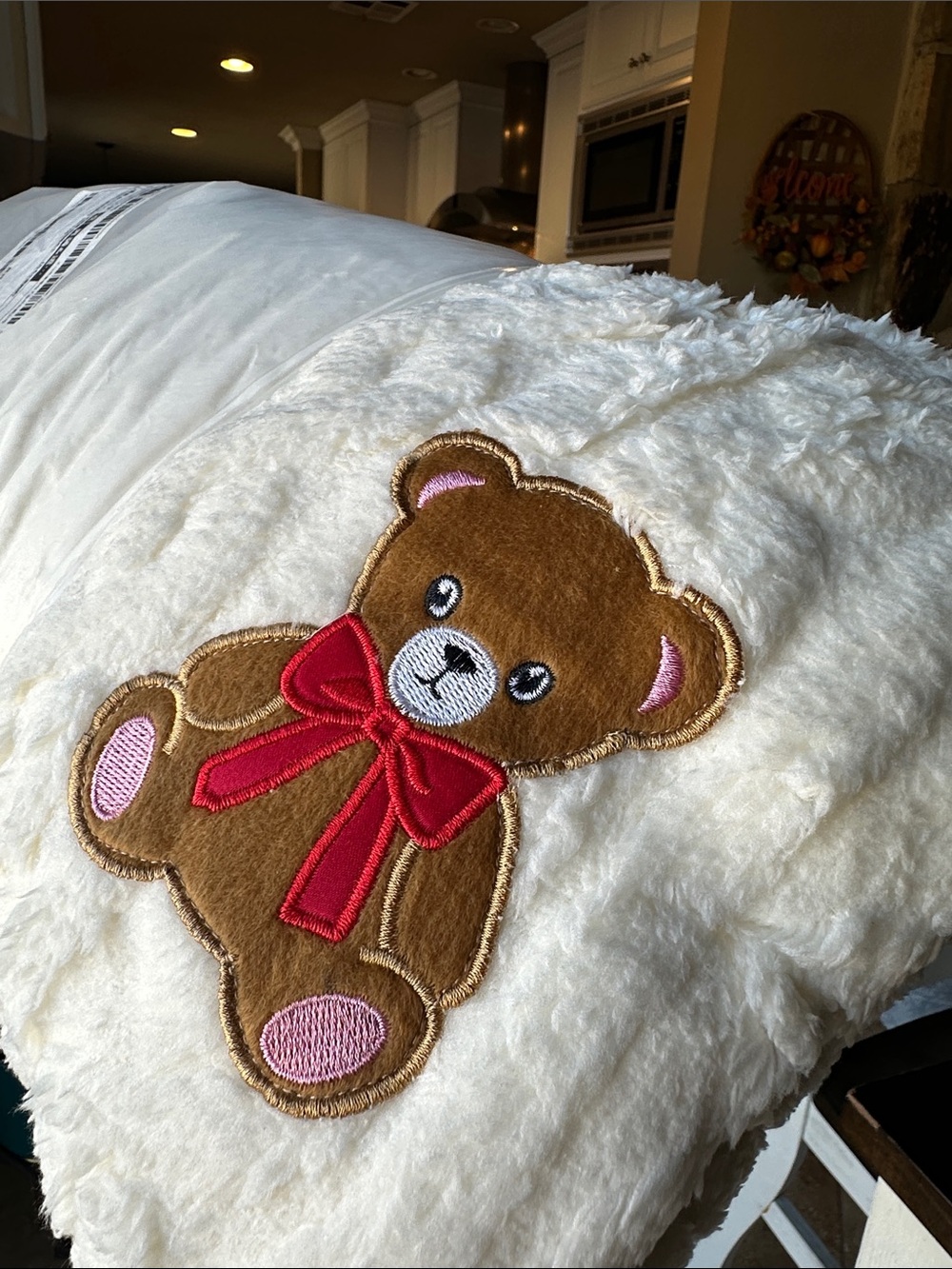 Cozy Cream Cable-Knit Teddy Pajama Lounge Set New - Picture 5 of 5